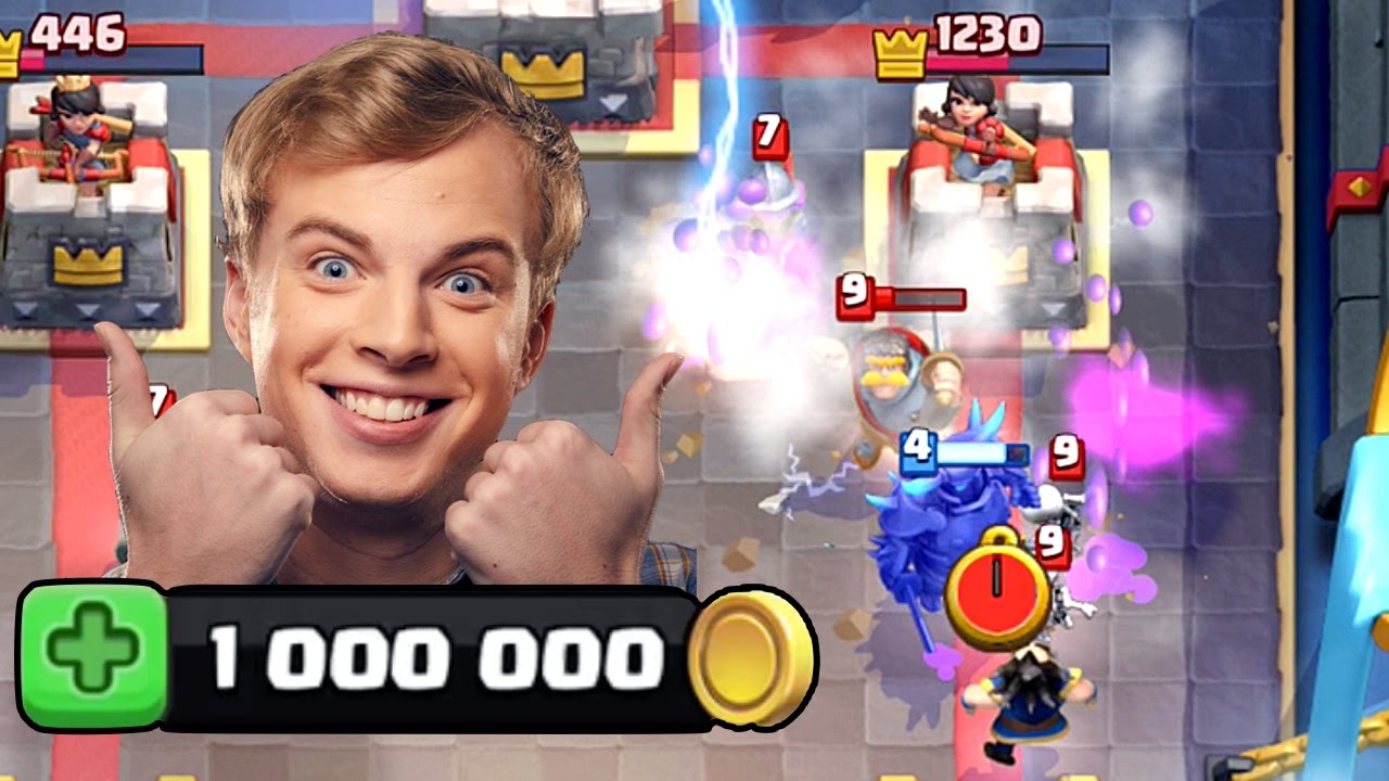 Clash Royale - 1,000,000 GOLD! P.E.K.K.A. Ram Deck