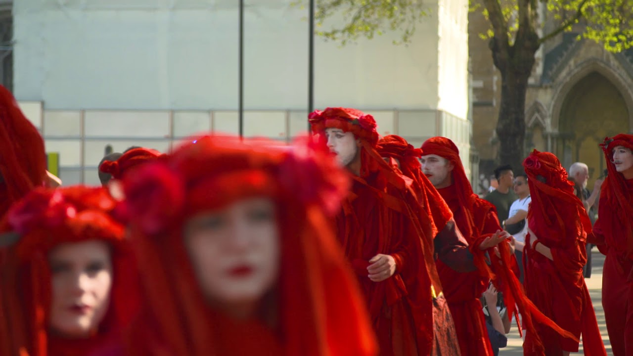 Red Rebel Brigade victory parade