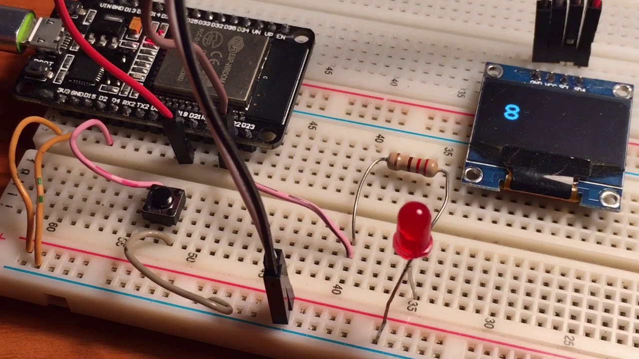 ESP32 Input button count with debouncing software