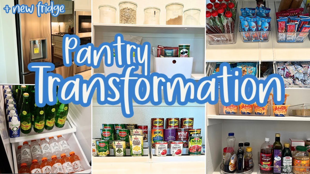 EASY PANTRY ORGANIZATION IDEAS / PANTRY AND FRIDGE ORGANIZE WITH ME / KITCHEN ORGANIZING IDEAS