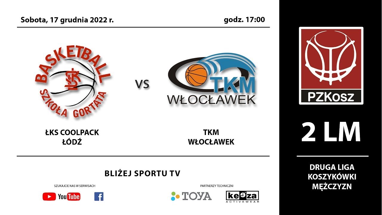 Skrót meczu 2LM:  ŁKS Coolpack Łódź - Towarzystwo Koszykówki Młodzieżowej