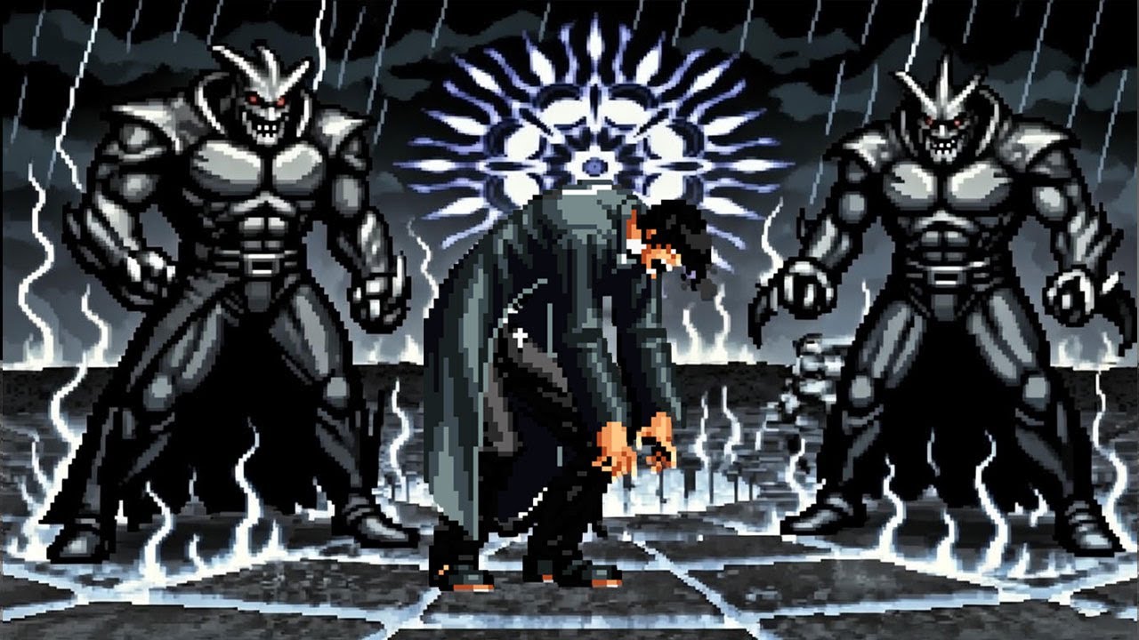 [KOF Mugen] Giant Boss Orochi Iori AR Vs 8 Bosses Rugal, Orochi Team | 1 VS 16