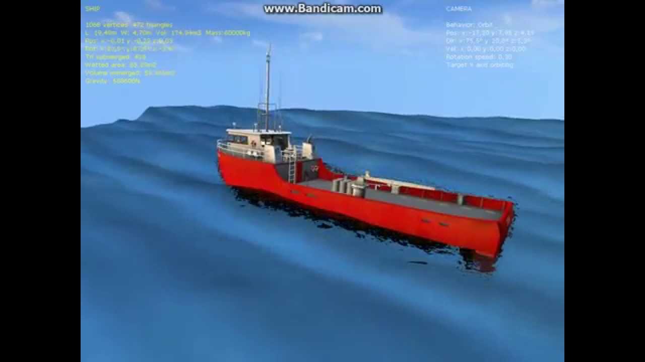 Basic simulation of ship motion in regular waves