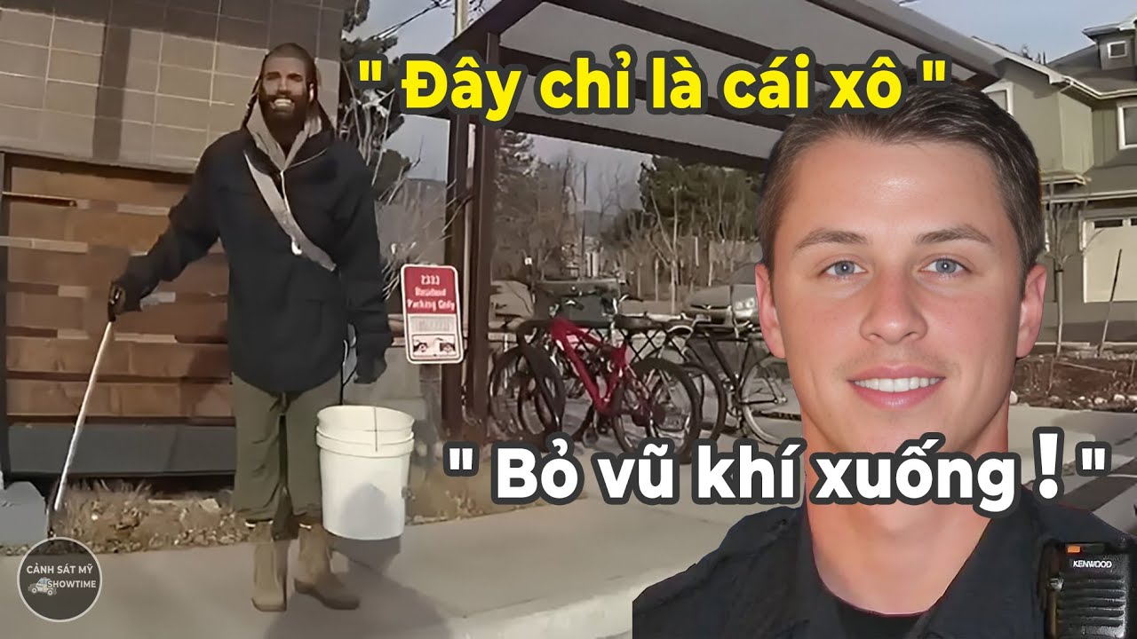 Cảnh sát xung đột với sinh viên nhặt rác? Cho rằng cái cây kẹp rác là vũ khí