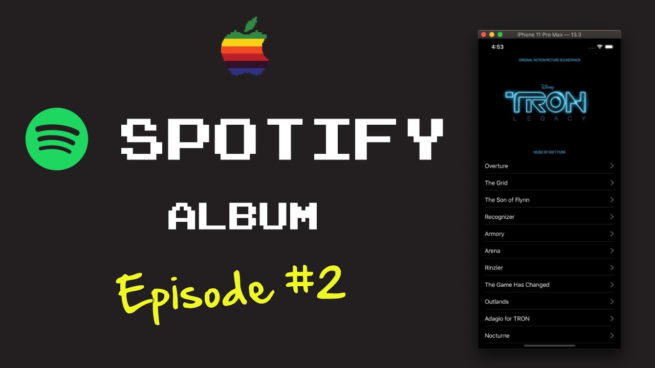 2 - Spotify Album Design In Swift (image resizing and fade)