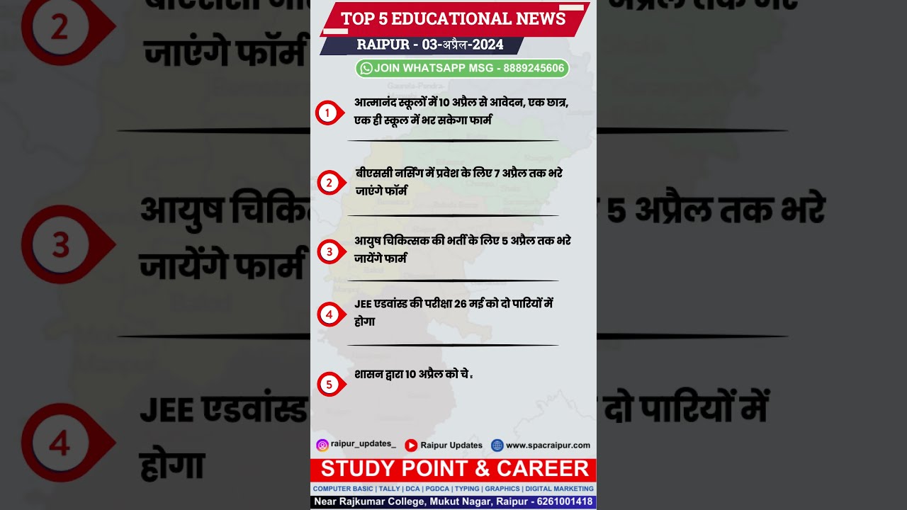 Raipur News | Cg Education | Exam | Jobs #shorts #news #raipurupdates