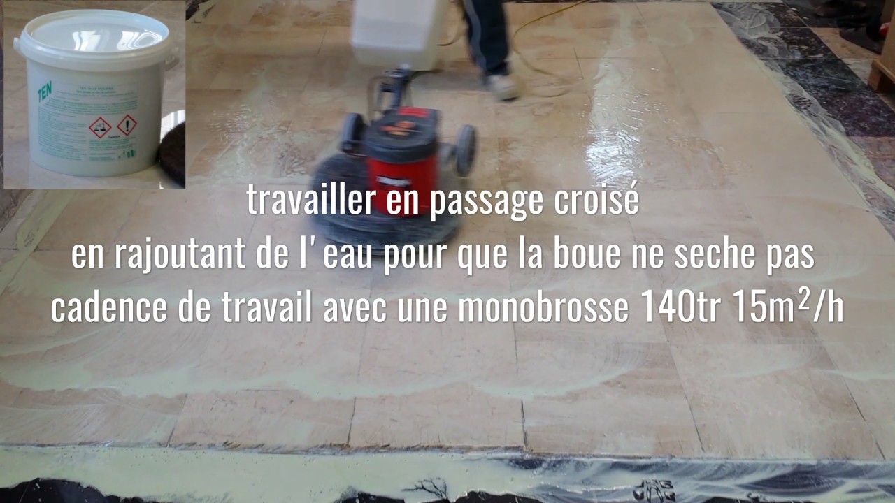 Tutoriel pour la mise en oeuvre du TEN10 SP Poudre sur un sol en marbre