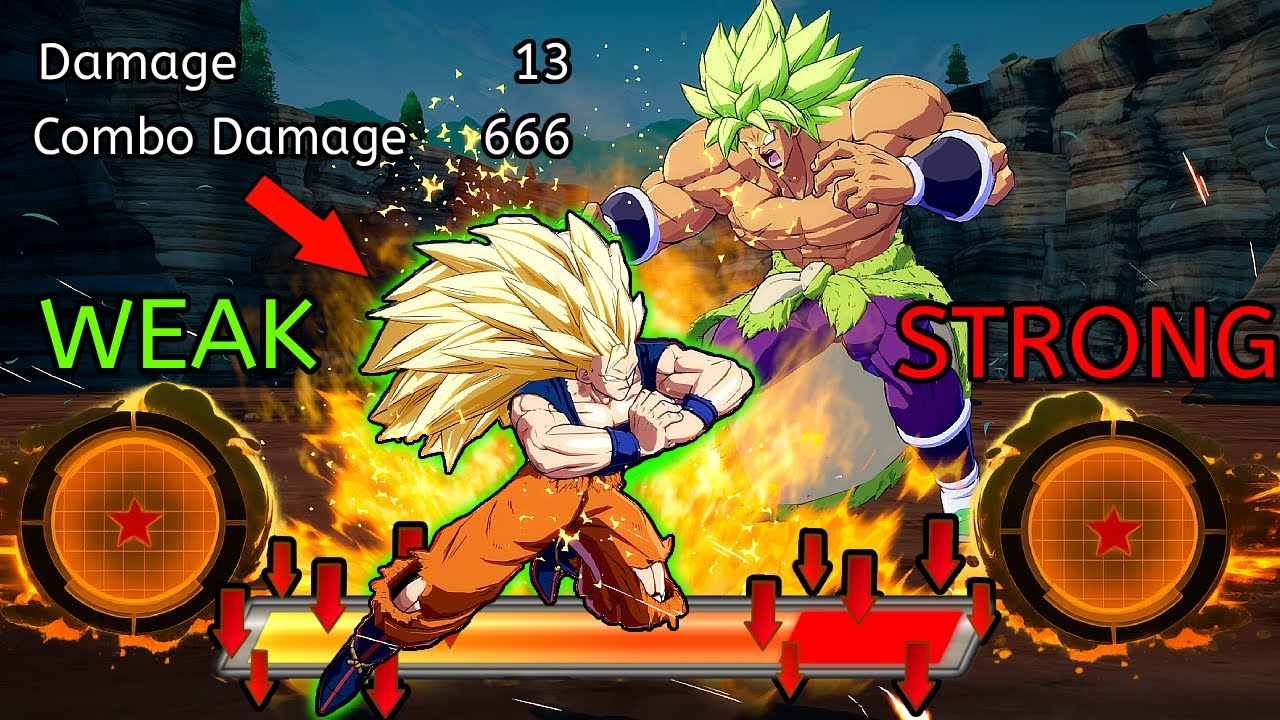 Solo Kill Combo CHALLENGE (Weak vs Strong) DBFZ Accurate