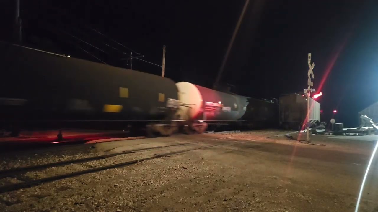 HiDef-CSX M361 with 140 Cars and Amazing Horn Show passing through Glenwood Indiana 