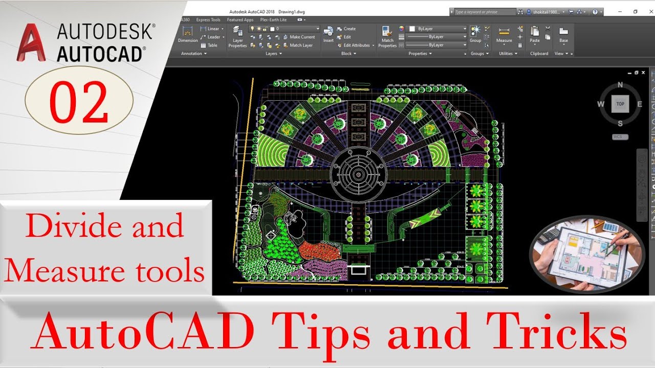 Divide and measure tools in AutoCAD