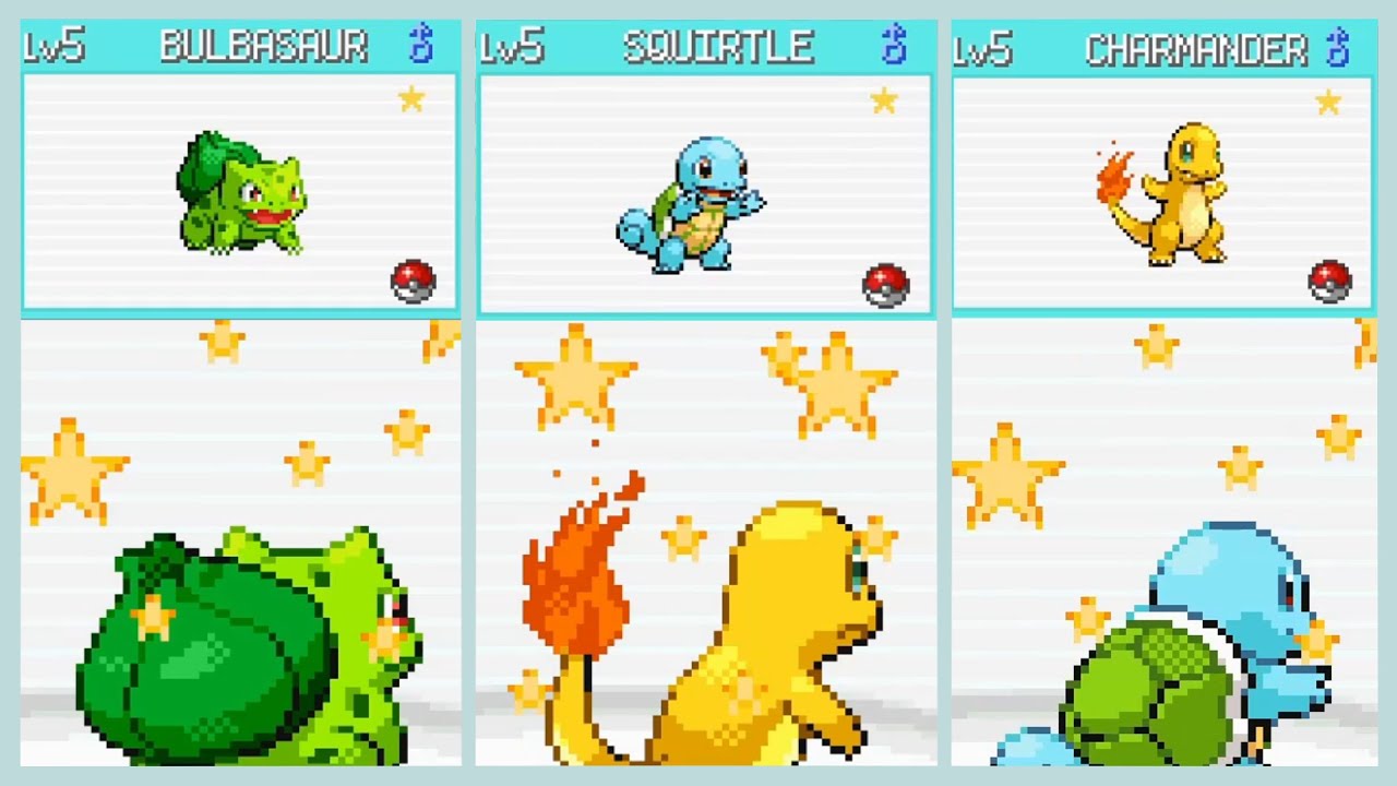 | LIVE | Complete Shiny Starter Trio in Pokemon Fire Red and Leaf Green