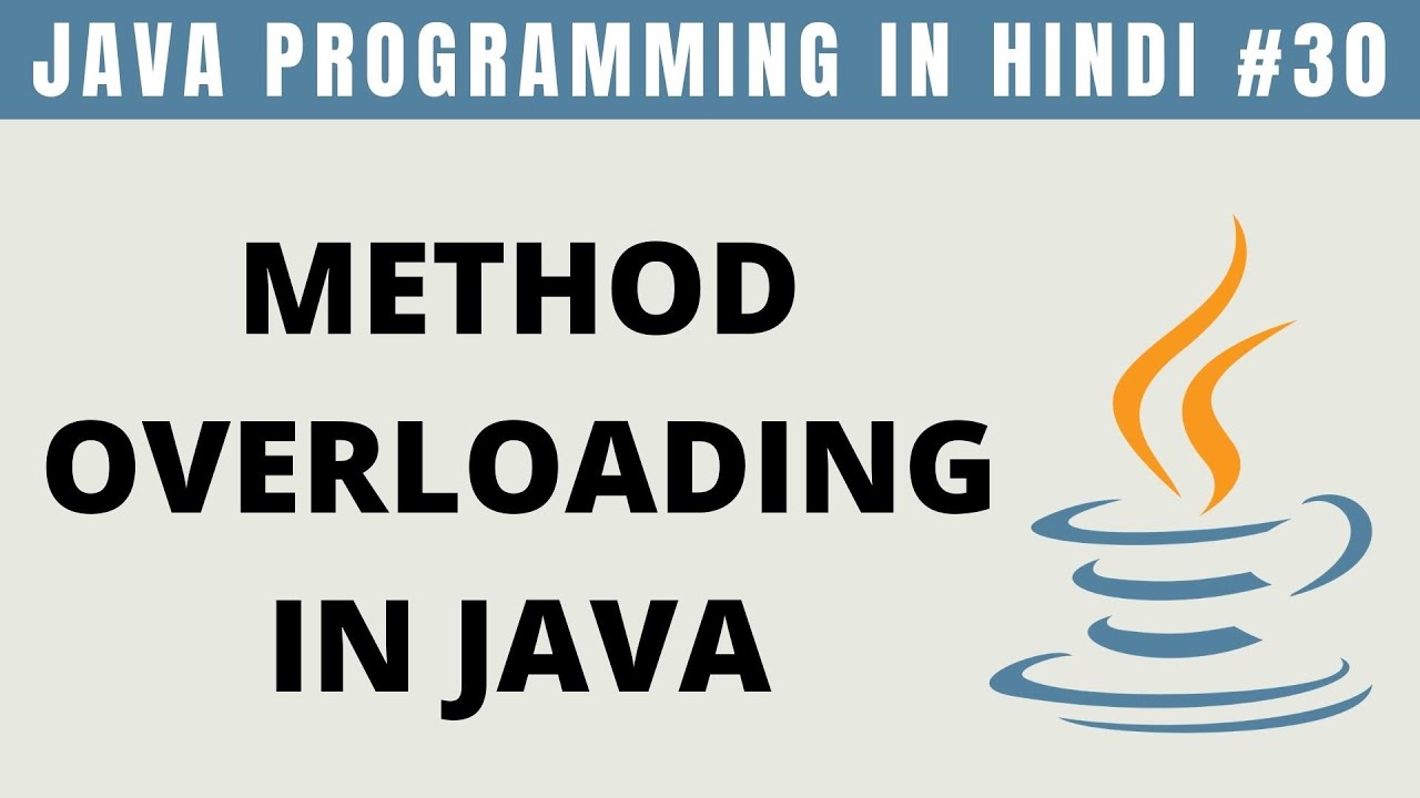Java Method Overloading - Tutorial #30