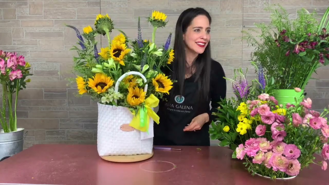 Arreglo floral con girasoles