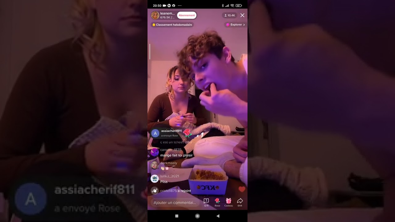 best live tiktok avec Léane et Maël