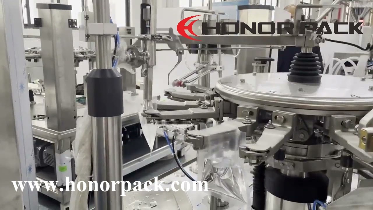 Coconut Water Premade Pouch Packaging Machine With Piston Filler @Thailand