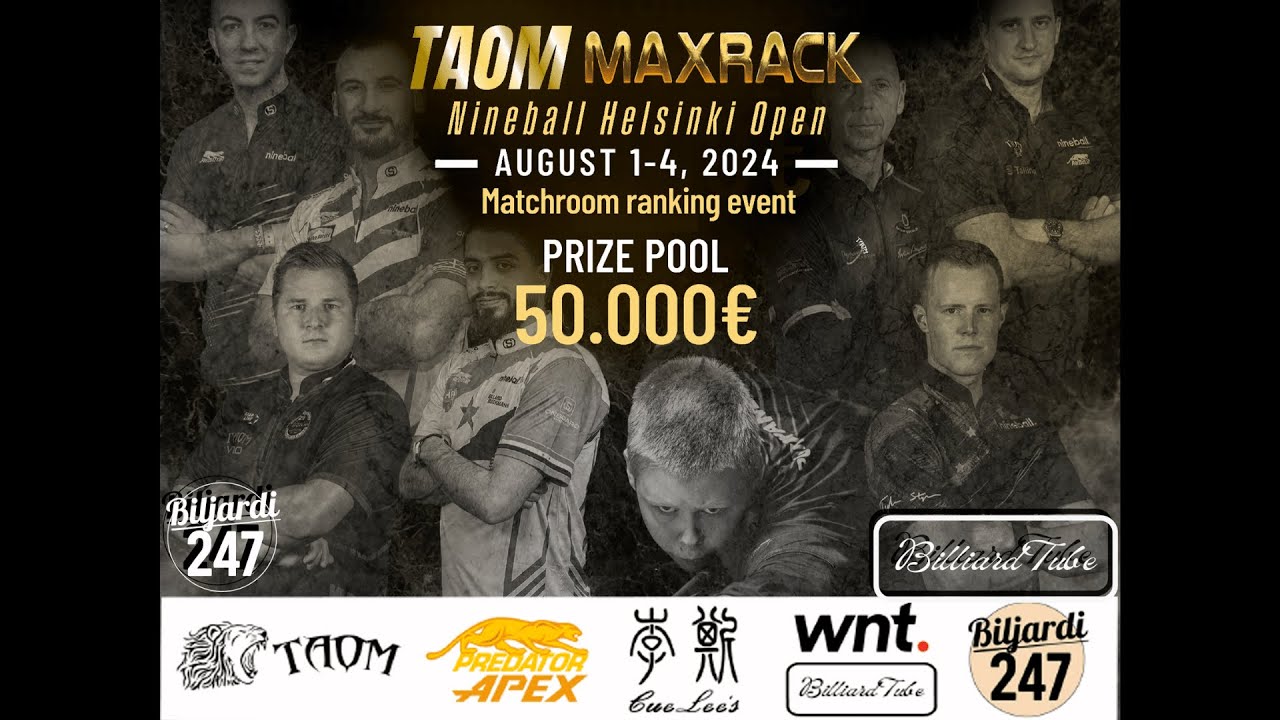 Table 9 - Taom MaxRack Nineball Helsinki Open
