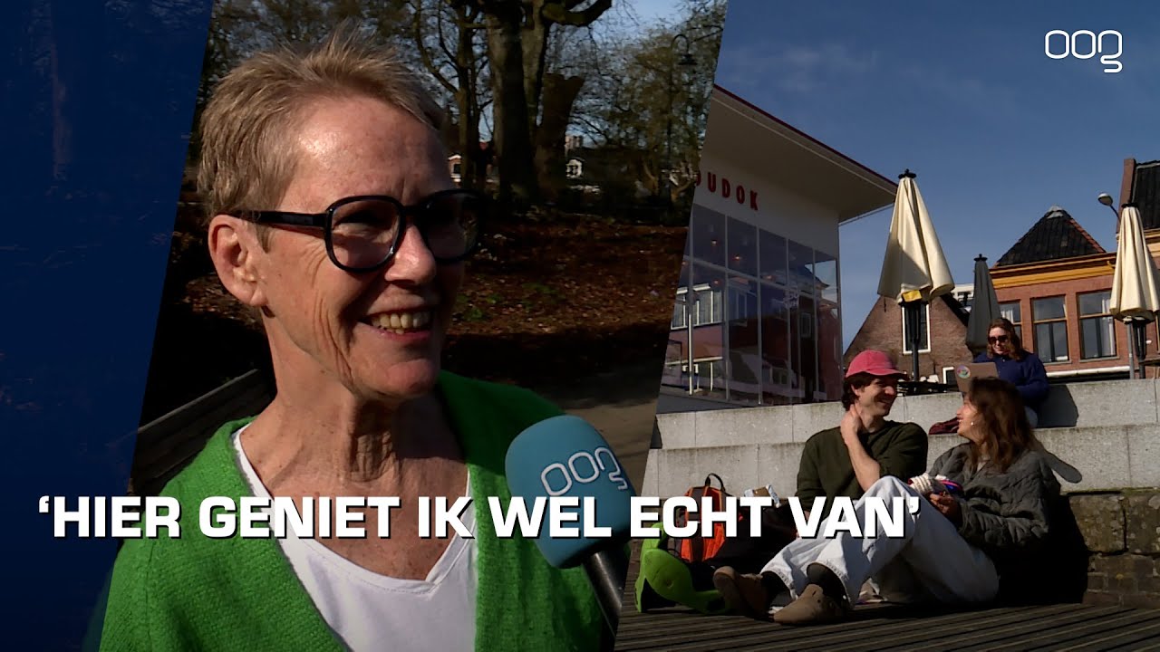 Groningers op terras en in het Noorderplantsoen: het is lente!