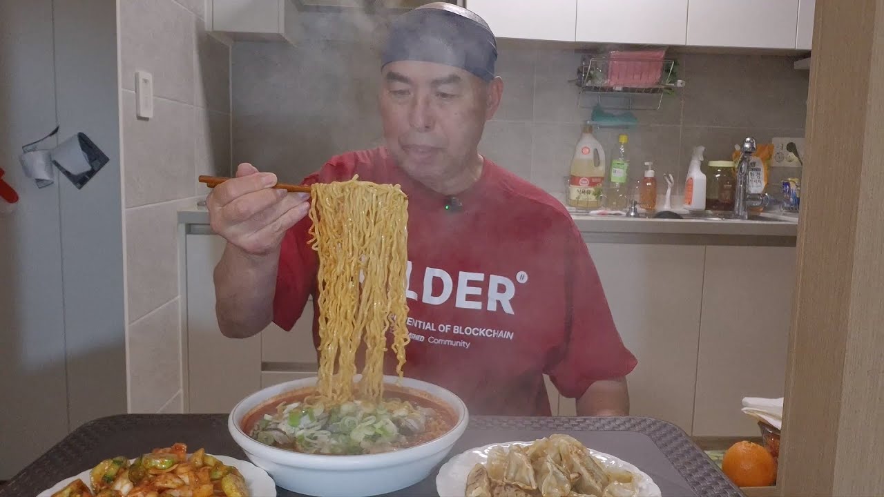 통영생굴&불닭 볶음면 먹방