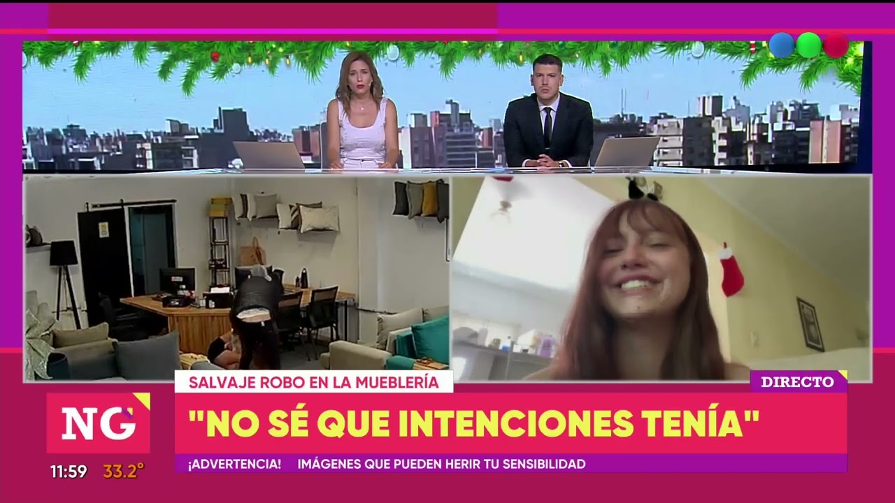 Salvaje robo en una muebler&iacute;a - TELEFE ROSARIO