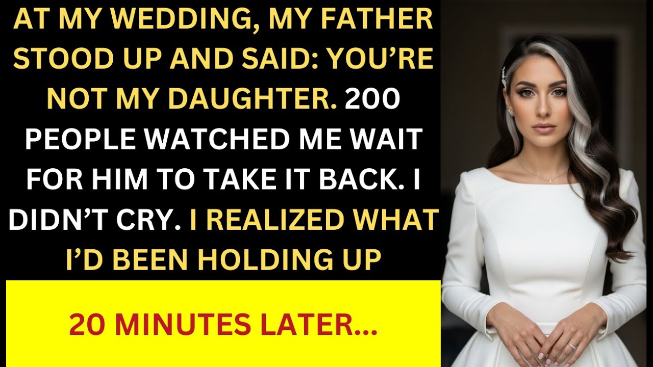 At My Wedding Reception, My Father Stood Up And Said I'm Not His Daughter