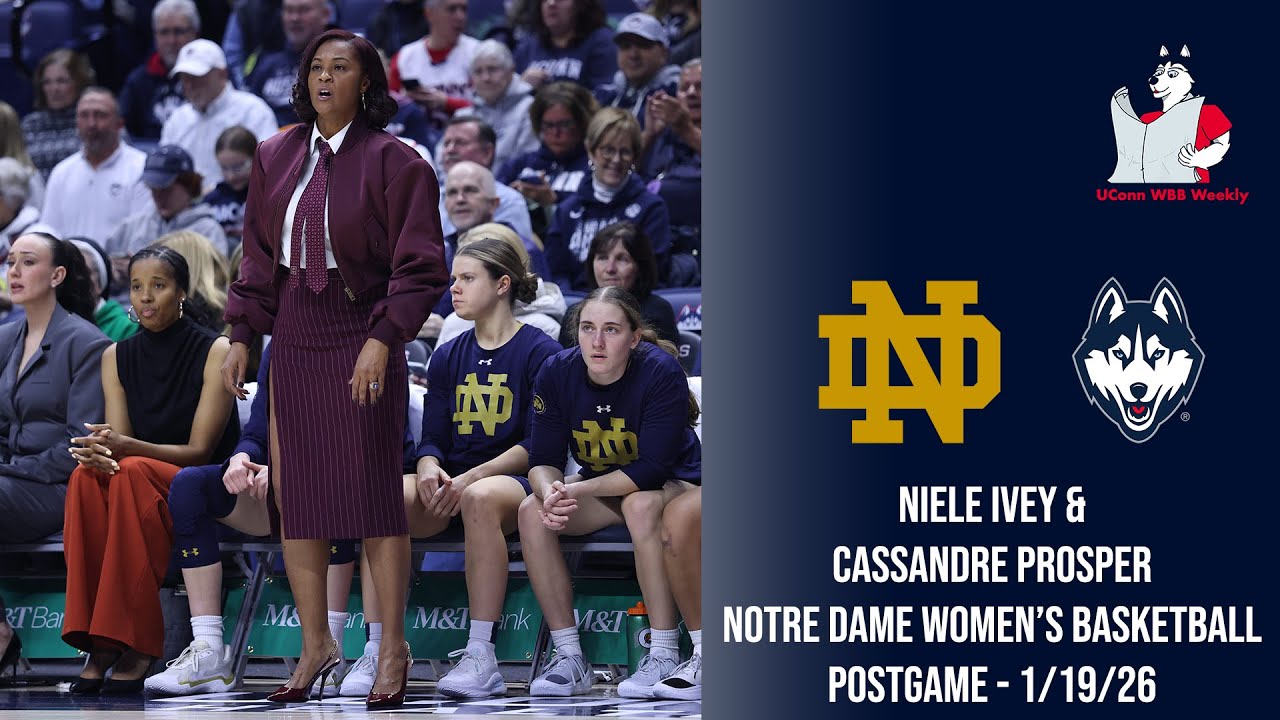 Cassandre Prosper & Niele Ivey: Notre Dame women’s basketball postgame availability (UConn) - 1/19