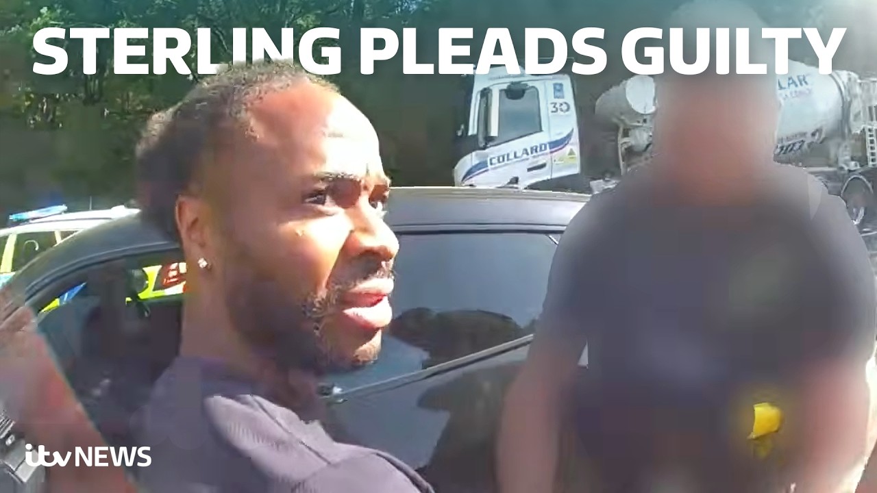 Watch the moment former England footballer Raheem Sterling is arrested for dangerous driving