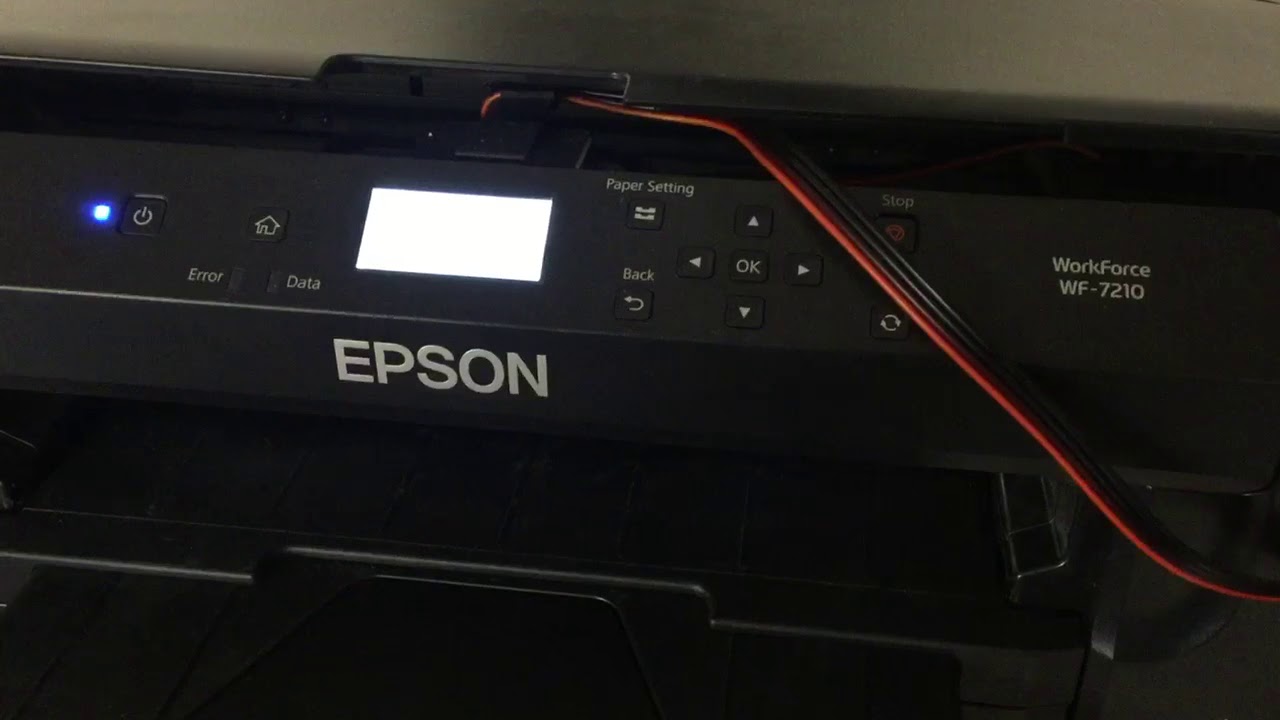 Epson Workforce WF-7210 Series - Nozzle Check and Print Head Cleaning Via LCD How-To