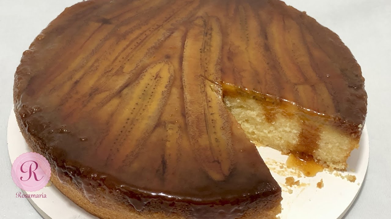 A MELHOR RECEITA DE BOLO DE BANANA INVERTIDO. UMA SOBREMESA DELICIOSA!