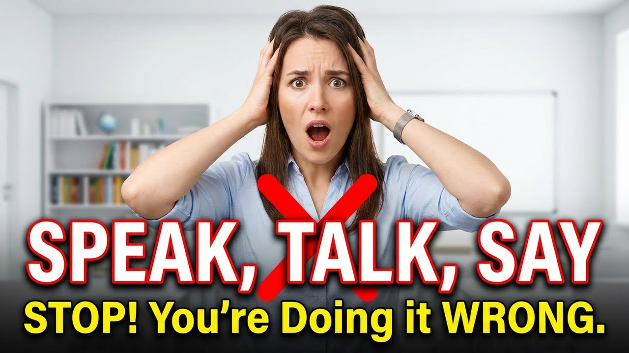 You're Using Speak, Talk, And Say WRONG Here's Why | Easy English For Beginners