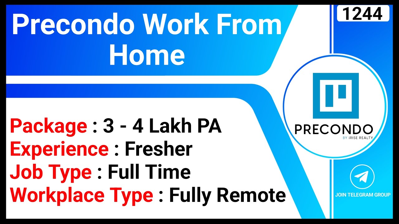 Precondo Work From Home | Online Job At Home | Remote Jobs | Content Assistant Jobs | WFH Jobs