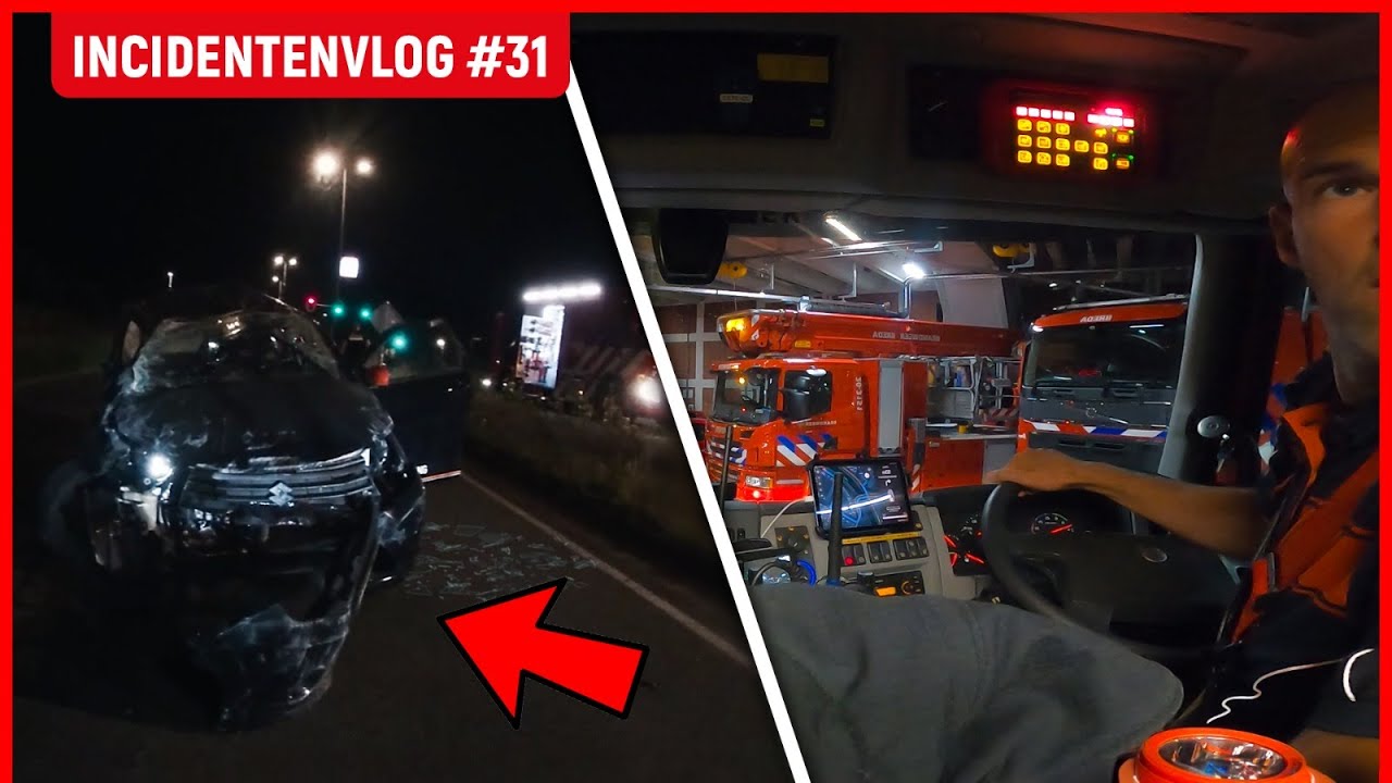 Ernstig verkeersongeval, woningbrand | Brandweervloggers Rick & Richard | Incidentenvlog #31