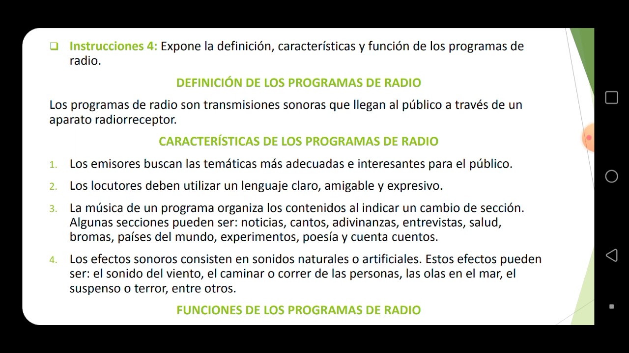 Qu&eacute; son los programas de radio | Caracter&iacute;sticas de los programas de radio