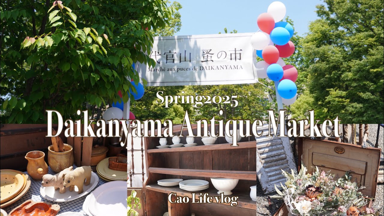 《休日vlog》Spring2025.代官山蚤の市|購入品紹介|new openのカフェの絶品ソフトクリーム
