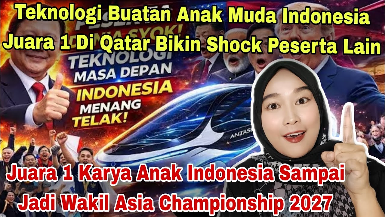 TEKNOLOGI BUATAN ANAK MUDA INDONESIA JUARA 1 DI QATAR, BIKIN SEMUA PESERTA SHOCK‼️MALAYSIAN REACT