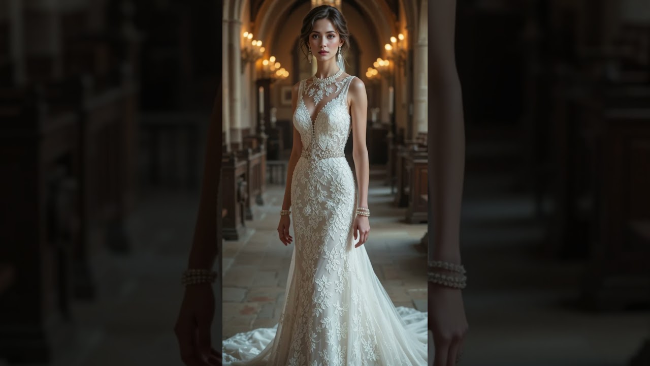 Pearl & Lace Wedding Dress for the Modern Princess 🤍✨ #maisonvervelle #weddingdress #gownandglow