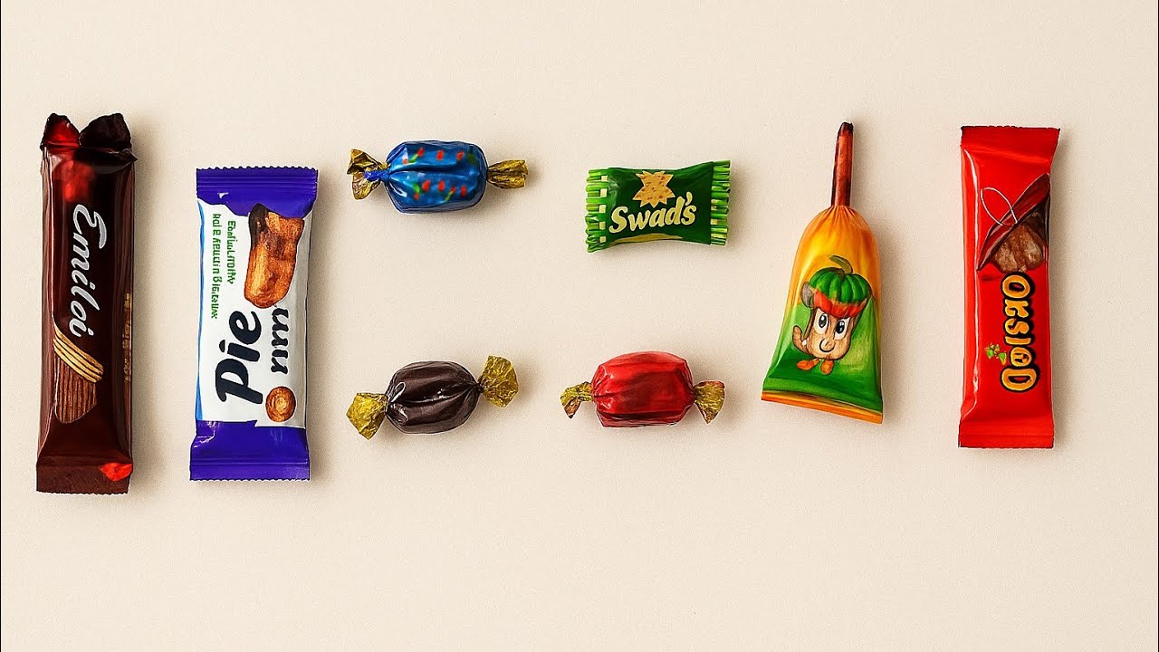 Colorful Assorted Candies and Chocolates Display | Sweet Treat Collection