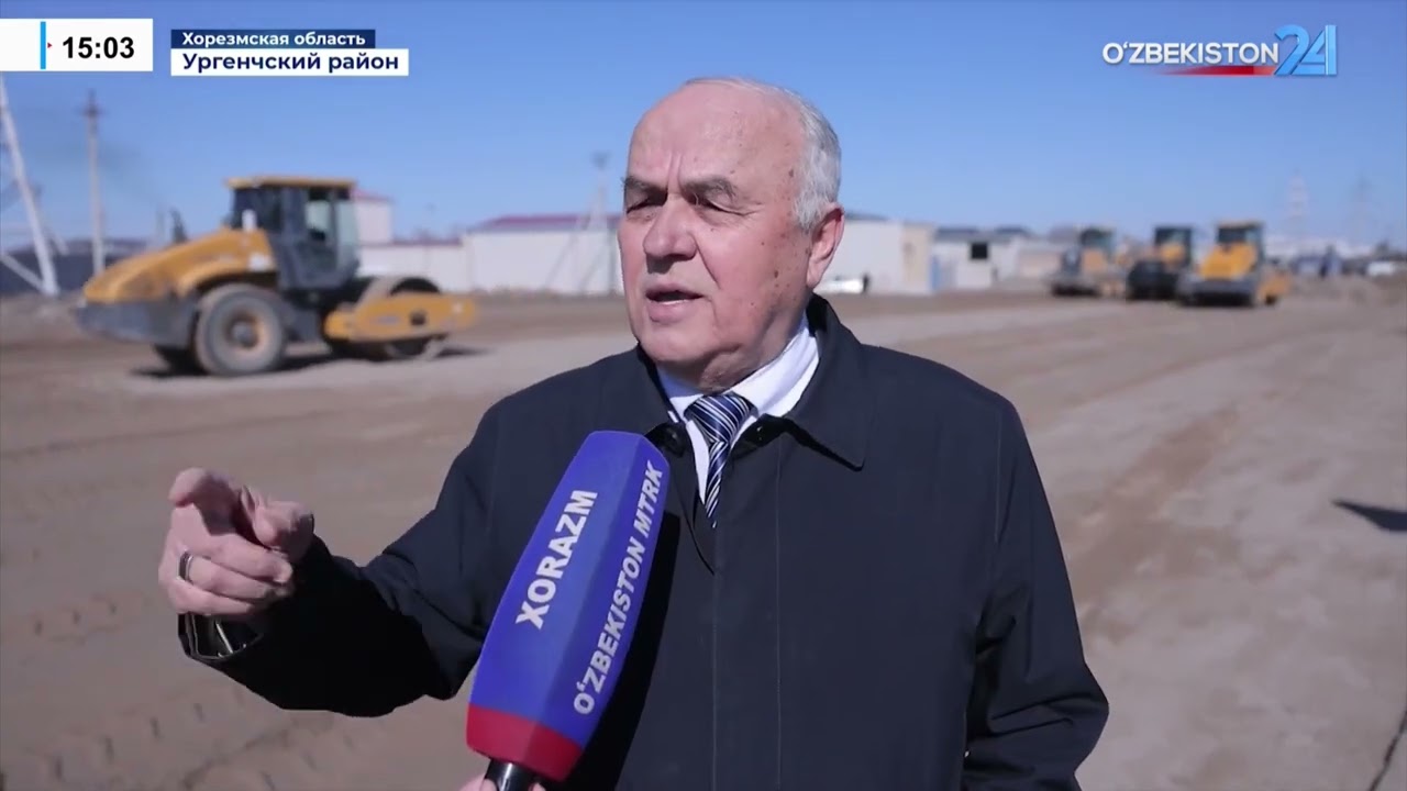 Строится новая современная дорога из Ургенча в Хиву
