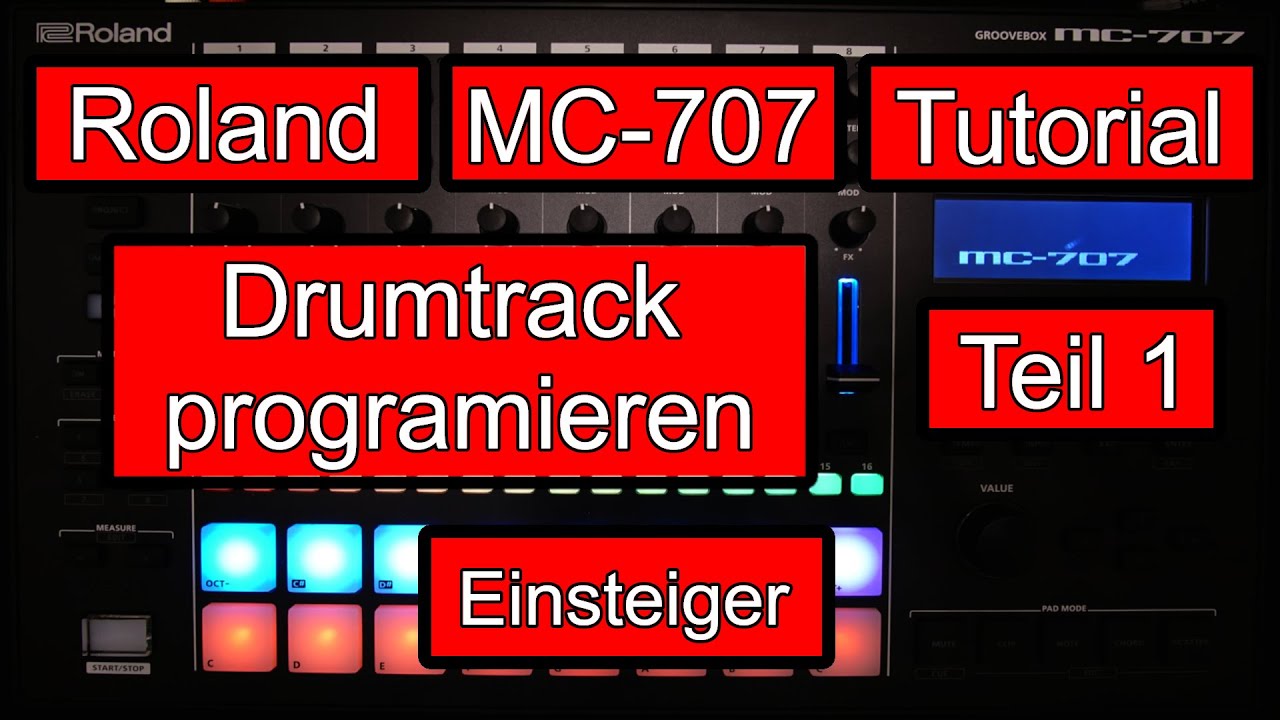 Drumtrack Teil 1 Roland MC 707 Tutorial
