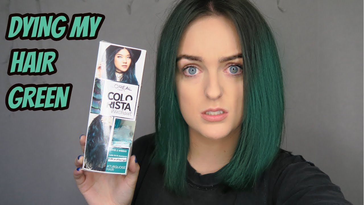 DYING MY HAIR GREEN/TEAL!!!