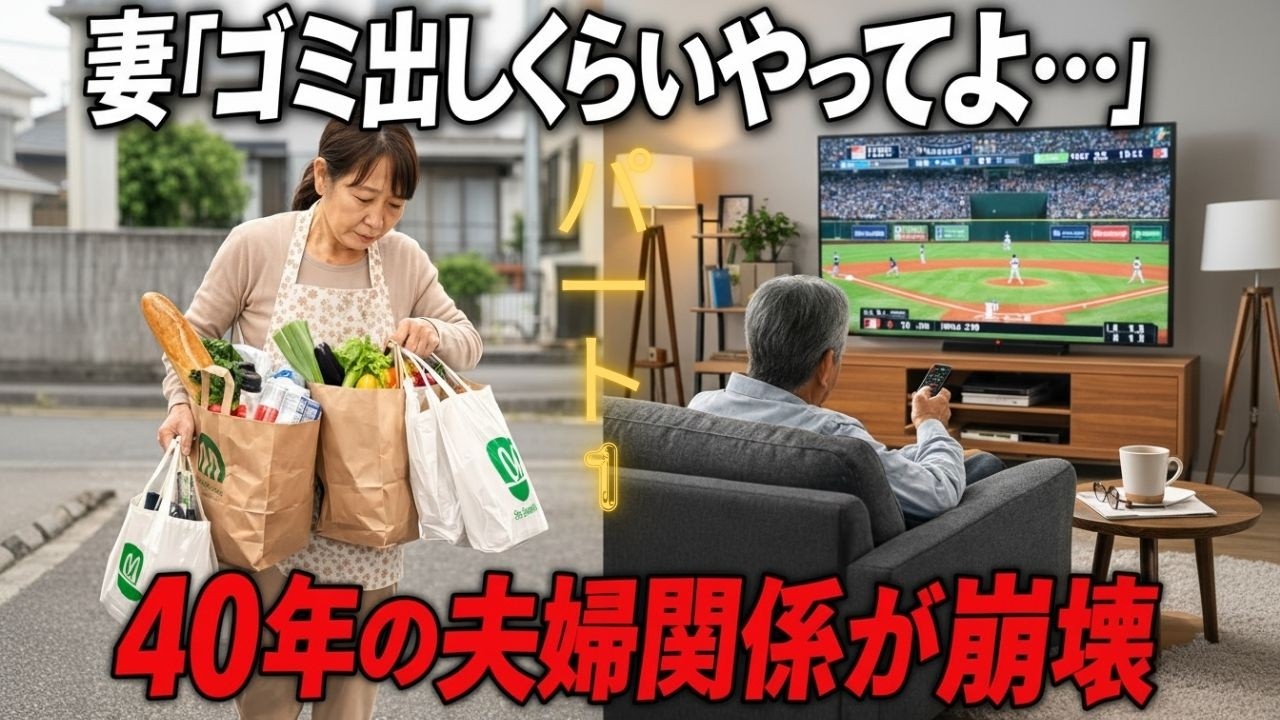 【熟年離婚】妻「ゴミ出しくらいやってよ…」その一言で40年の夫婦関係が崩壊｜60代シニア夫婦が迎えたまさかの離婚危機 【シニア朗読雑学】大人の朗 | パート1