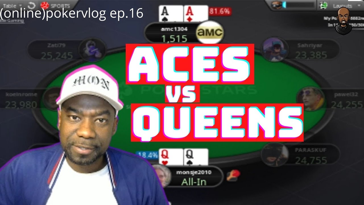 Aces vs Queens | 50/50 series| online poker vlog# ep.16