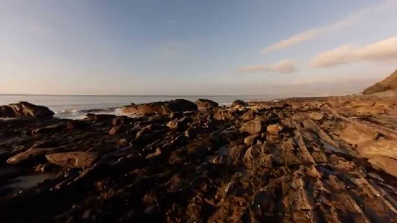 Low flight over beach with drone