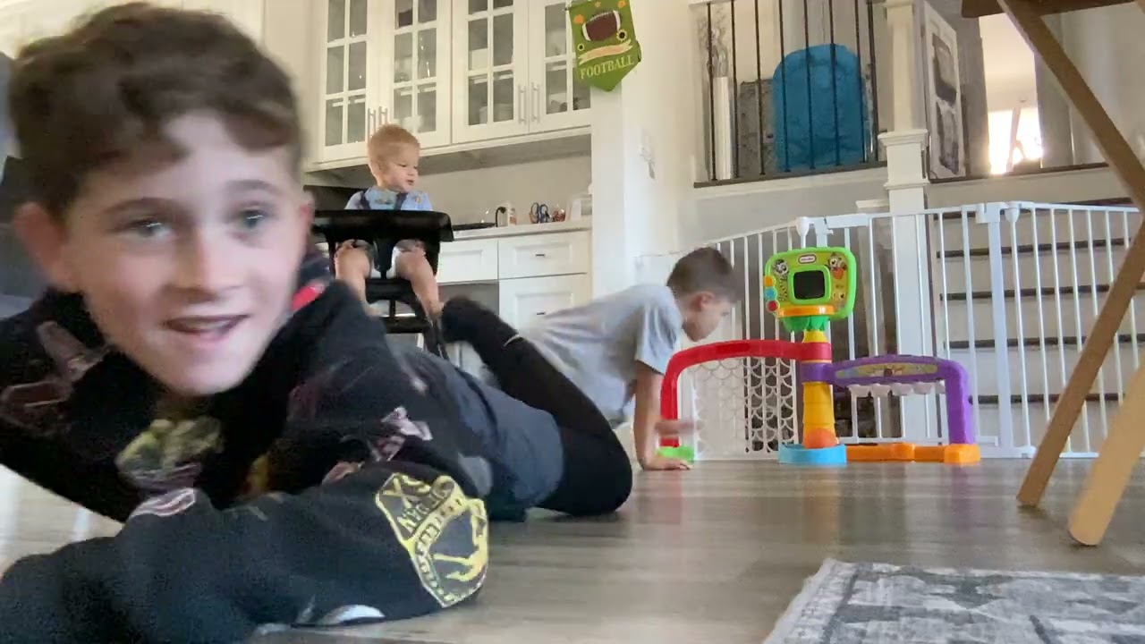 Mini hoop basketball trick shots