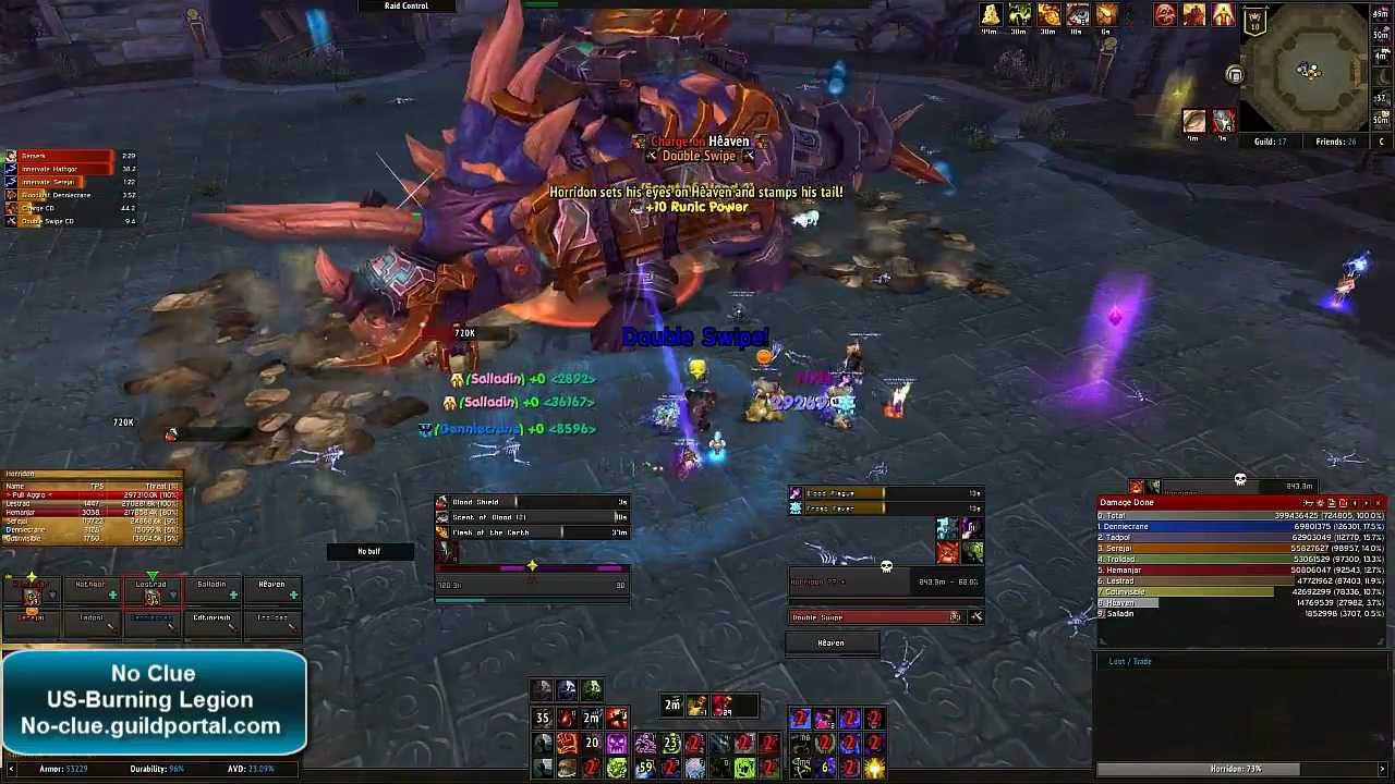 10 man normal Horridon (Live). No Clue, US-Burning Legion. Blood DK PoV w/ vent