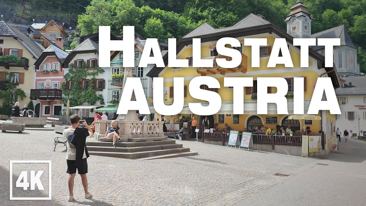 Walking Hallstatt AUSTRIA with Original Sound 2022 &bull; 4K 60fps ASMR Real Time Virtual Tour