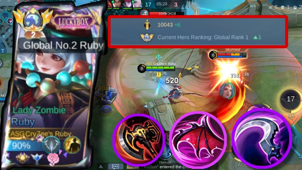 LAST MATCH UNTIL GLOBAL 1 RUBY!! ✨ BEST RUBY BUILD AND ROTATION 2024