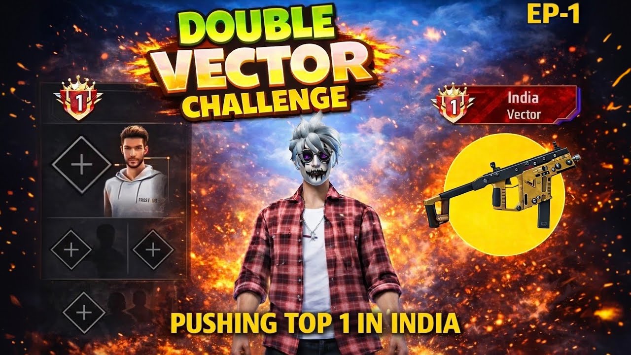 Double vector 🔥 challenge no skill ☠️ booyah challenge 💪🏻