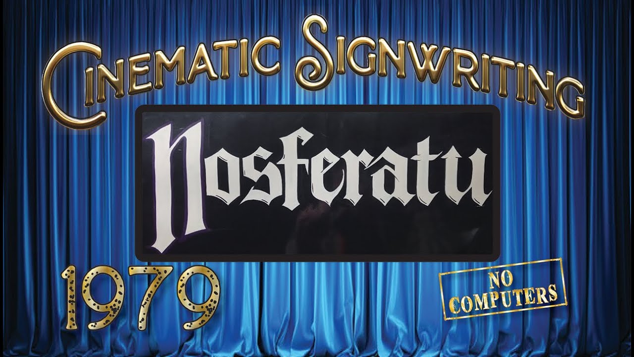Sign Painting /  Signwriting Lesson - Nosferatu 1979 - Realtime hand lettering