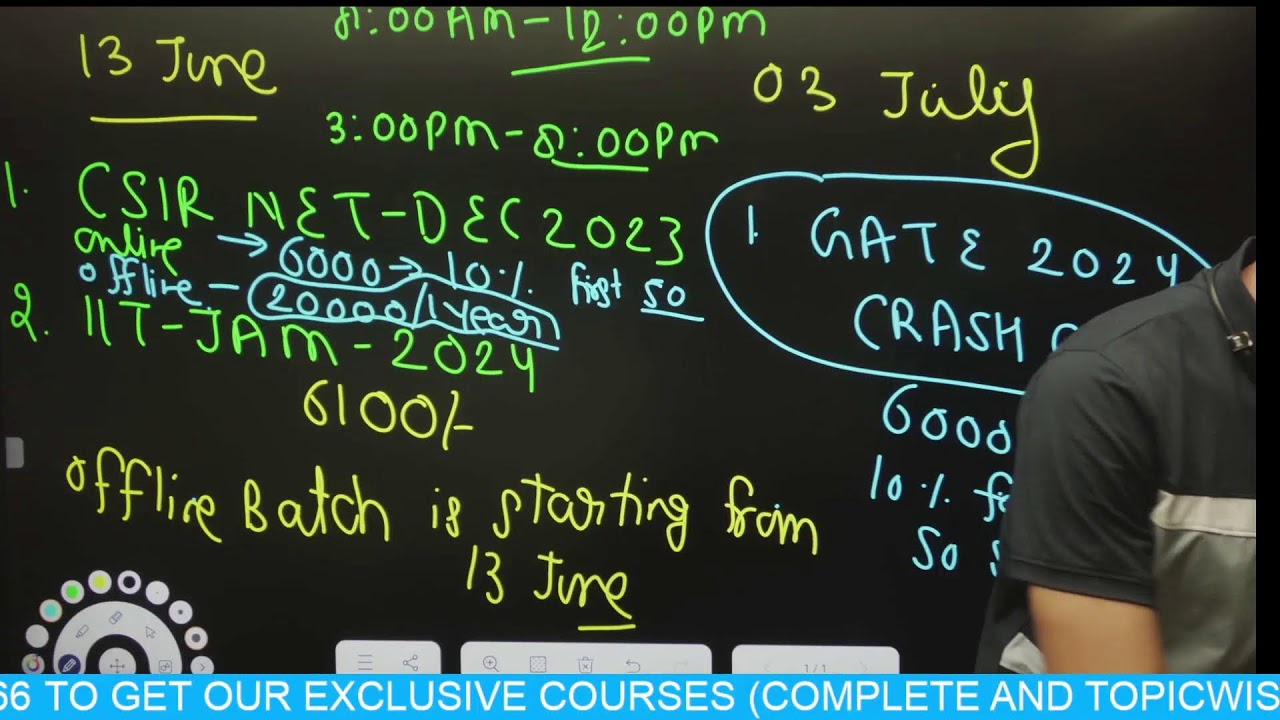 CSIR NET | GATE  | IIT JAM | COURSE ANNOUNCEMENT | 13 JUNE, 2023