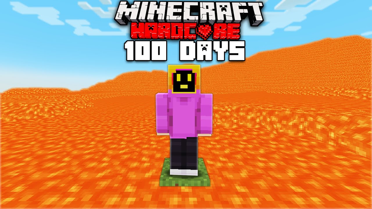I Survived 100 Days In A Lava Only World In Hardcore Minecraft [FULL MOVIE]